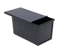 Hztyyier Cake Mould Broodpan Toast Box Pan Bread Pan for Dessert, Pullman Loaf Pan with Lid 9X4 Loaf Pans (Black)
