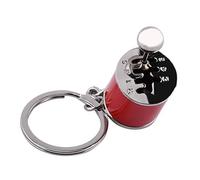 Hztyyier Car Shifter Keychain, 10.3cm Shifter Keychain Six-Speed Gear Stick Knob Gearbox Key Ring Metal Key Chain New Year Gift