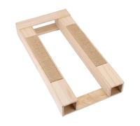 Hztyyier Cat Mating Bench, Pine Wood Cat Scratching Board with Pedal for Comfortable Standing, 21.7 x 10.8 x 3.1in for Indoor Cats Breeding (Hemp Rope Style)