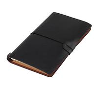 Hztyyier Classic PU Leather Travel Notebook, Refillable Journal Diary with Buckle Strap, A6 Size Notepad for Men, Women