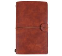 Hztyyier Classic Travel Notebook PU Leather Personalized Journal Diary Refillable Notepad for Men Women 5 Colors Optional(Brown)