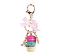 Hztyyier Colorful Alloy Keychain Adorable Macaroon Eiffel Tower Keyring Bag Pendant Car Charm Decoration(#5)