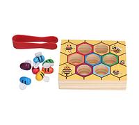 Hztyyier Colorful Clamp Bee Matching Toy for Children, Wood Sorting Puzzle Game for Developing Motor Skills, Suitable for Kids (DN-Clamp Bee)