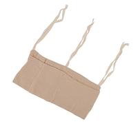Hztyyier Comfortable Hanging Toy Bag for Babies, Adjustable Strap, 2 Pockets, Nursery Storage, Soft Cotton Cloth (Khaki)