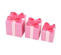 Hztyyier DIY Paper Christmas Packages Figure Set Mini Boxes Ornaments Boxes 1:12 Scale for Dollhouse Toys