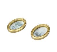 Hztyyier Doll House Miniature Oval Frame, Exquisite Wall Decoration for Doll House, 2PCs/Set DIY Accessories, 1:12 Scene