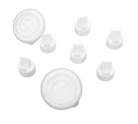 Hztyyier Duckbill Valves Backflow Protector Set Efficient Replacement Breastpump Accessories for S2 S1 9 Plus Dew 350, Made of Liquid Silicone, 2pcs Disc Backflow Valves 6pcs White Duckbill