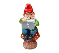 Hztyyier Dwarf Statue, 9.2 * 10 * 18.6CM Funny Garden Dwarf Statue Resin Goblin Ornaments Yard Art for Home Outdoor Decoration Gift (Santa Claus)