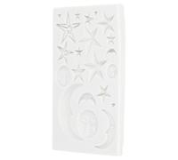 Hztyyier Easy Release Silicone Fondant Mold Star Moon Face Not -Stick -Food Quality Chocolate Shapes for Cake Decorators