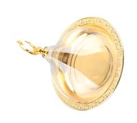 Hztyyier Elegant Golden Embossed Stainless Steel Acrylic Serving Plate Dome for Party Cafe, Vintage Metal Base Cloche Serving Dish Practical for Special Occasions