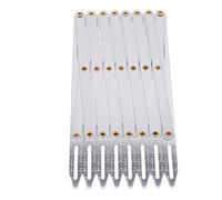 Hztyyier Expanding Sewing Gauge, Aluminum Button Guide Measure Tool with Extended 25.6 Inch Foldable Design for Buttonhole Spacing Hooks Pleating Woodworking Crafts