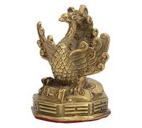 Hztyyier Feng Shui Phoenix Statue, 3.7 In Tall Brass Phoenix Figurine Home Office Decoration for Good Luck Attract Wealth Gift Chinese Collectibles