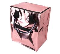 Hztyyier Foldable Shopping Rolling Bag Collapsible Wheeled Grocery Tote Lightweight for Shopping Travel Groceries (Rose Gold)