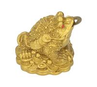 Hztyyier Gold Money Frog, 6.5 x 6 x 5cm, Chinese Feng Shui Toad Wealth Lucky Money Frog Coin Toad for Home Office Decoration Good Lucky Gift(6.5 x 6 x 5cm)