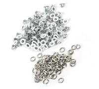 Hztyyier Grommets Eyelets Plain Grommets and Washers Eyelet100 Set 4mm Grommet Kit for DIY Accessory Replacement(White) Rivet Tools
