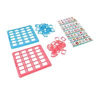 Hztyyier Interactive Children Puzzle Desktop Educational Card Gaming Board for Family Logic Reasoning Game 2 Main Bodys 48 Activity Doors 4 Game Cardboards (Red and Blue)