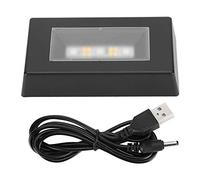 Hztyyier Light Base for Crystal Art, 7 Color LED Light Base Stand Holder for 3D Crystal Statues Jewelry, USB Powered