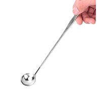 Hztyyier Long Handle Spoon Ice Tea Spoon Stainless Steel Iced Teaspoon for Mixing, Cocktail Stirring, Tea, Coffee, Milkshake, Cold Drink(Round Spoon)
