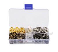 Hztyyier Metal Grommets Kit, 8mm Eyelets Sets for Shoes Bags Clothing and Crafts DIY with Storage Box
