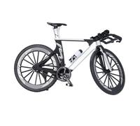 Hztyyier Metal Racing Bike Model Dual Handlebar Finger Racing for Children, Alloy Bike Toy for Developing Hands On Ability (Black White)