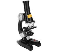 Hztyyier Microscope Kit Laboratory LED Biological Microscope for Educational Tools, 100X/200X/450X Magnification, Suitable for Home School, Children 8+ Years Old ((black))