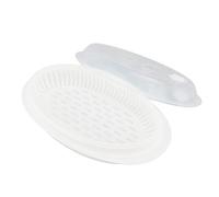 Hztyyier Microwave Fish Cooking Plate PP Fast Heat Conduction Steamed Fish Container with Cover Convenient and Professional Microwave Fish Cooking Designed for Kitchen
