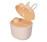 Hztyyier Milk Powder Container -Hasen Ears Shaped Snack Storage Sealed PP Box with Spoons for Babies and Toddlers (Yellow)
