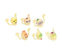 Hztyyier Mini Finger Puppets Scary Monsters Shape Design Prank Toy for Halloween Party Kids, 6 Pack
