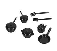 Hztyyier Mini House Dollhouse Pots Pans Set for Entertaining Dollhouse Tableware Dining Room Decor