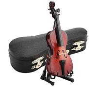 Hztyyier Miniature Cello 5.5in Wooden Instrument Model with Case Mini Violin for Decorating Houses or Offices Desk Display Musical Gifts Ornaments Ornaments