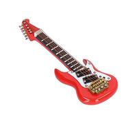 Hztyyier Miniature Electric Guitar Magnet Exquisite Guitar Shaped Fridge Decor Ideal for Music Enthusiasts (Red electric guitar refrigerator magnet)