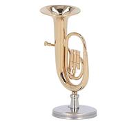 Hztyyier Miniature Messing Gold Platted Tuba Model with the Basis for Music Lovers Desktop Decoration and DIY Gifts