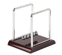 Hztyyier Newton Cradle Balance Balls Pendulum Ball Toy Desk Decor Swing Balls with Metal Base for Home Office Education Science Tool (Medium square billiard ball)
