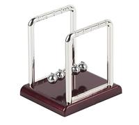 Hztyyier Newton Cradle Balance Balls Pendulum Ball Toy Desk Decor Swing Balls with Metal Base for Home Office Education Science Tool (Small square billiard ball)