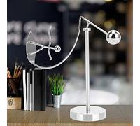 Hztyyier Newtons Pendulum Cradle Metal Educational Toy Desktop Decoration Balanced Balls for Office or Home Use (Little Prince of Surfing)