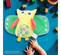 Hztyyier Owl Learn to Dress Toy Set Flexible Finger Exercise Educational Owl Toy for Kids Parent-Child Activities Material Plush Green Purple Yellow Red