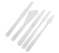 Hztyyier Palette Knife Set Wear-Resistant Ergonomic Handle Oil Painting Spatula,for Canvas Service - 5pcs Plastic Painting Tool
