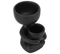Hztyyier Plant Holder Ceramic, Ceramic Air Head People Planters Air Plant Holders Black Ceramic Flower Pot for Flowers Succulents