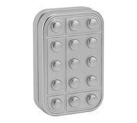 Hztyyier Portable Metal Finger Push Card Slider Toy Enhances Mindfulness, Timing, and Conversations, for Single Handed Play At Work or Home (Silver)