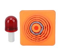 Hztyyier Portable Reflective Parking Cone with LED Warning Lamp for Emergency Material on the Street 30x19 X 19 Cm