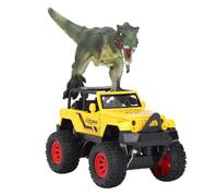 Hztyyier Pull Back Dinosaur Truck Carrier with Captivating Design for Exciting Adventures, Suitable for Various Terrains (Yellow)