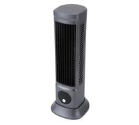 Hztyyier Quiet Bladeless Tower Fan Professional 3 Speeds USB Desktop Vertical Table for Bedroom Grey