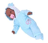 Hztyyier Reborn Baby Doll Black Skin Lifelike 16inch Simulation Soft Baby Doll for Kids Birthday Christmas