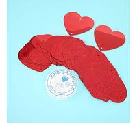 Hztyyier Red Heart Confetti 100PCs Durable Plastic for the Wedding Celebration Valentine's Day Decoration (#2)