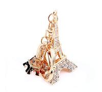 Hztyyier Rhinestone Eiffel Tower Keychain Bling Crystal Eiffel Tower Keyring Cute Purse Bag Charm Pendant Keyring Handbag Accessories Gift for Girl Woman