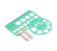 Hztyyier Silicone Breast Pump Flange Size Measuring Nipple Ruler Set for Accurate Measurements and Comfortable Breastfeeding, 2 X Rectangular and 2 X Round Nipple Rulers for New Mothers (Green)