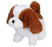 Hztyyier Simulation Electric Plush Dog Toy, Cute Puppy Toy for Soothing Emotions, Bark and Wag Tail Plush Dog for Children, Above 3 Years Old Applicable Scene (Little wax dog)