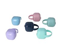 Hztyyier Six Color Pacifier Storage Box, 6 Pack, Safe PP Material Holder with Carry Strap for Girls and