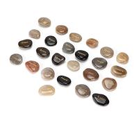 Hztyyier Small Decorative Decorative Stones Rock Polished Fire Stones for Meditation, Convey a Feeling of Security, Yuhua (25 pieces)