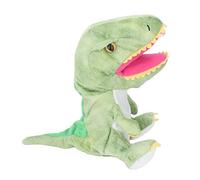 Hztyyier Soft Plush Dinosaur Hand Puppet with Moving Mouth, Size for and Adults, Improves Parent-Child Relationship, Colorful Dinosaur Puppet for Stage Plays (Green)